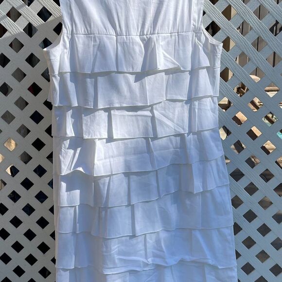 Alfani White Sundress- White- Knee Length- Size 6 - Picture 5 of 5